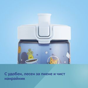Шише Canpol babies Junior- 400мл., 2,5г+, синьо