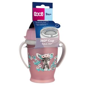 Неразливаща се чаша с дръжки 360 Lovi, Wild Soul, 250 мл, 9м+