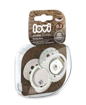 Силиконови залъгалки за новородени LOVI, Buddy Bear, 2 бр, 0-2м