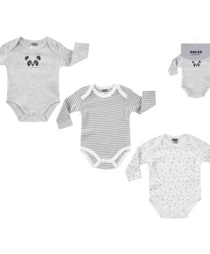 Боди с дълъг ръкав Jacky baby, Boley, 3 бр.
