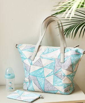 Чанта за количка Canpol babies, бежаво и тюркоаз