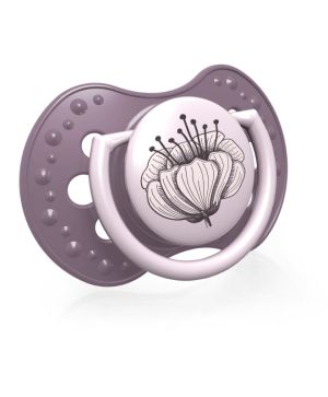 Силиконови залъгалки LOVI, Botanic, 2 бр, 3-6 м, розови