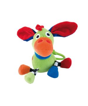 Велурена дрънкаща играчка Canpol babies, Crazy Animals, синя кравичка