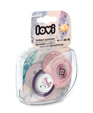 Силиконова динамична залъгалка Lovi, Indian Summer Girl, 2бр, 18м+