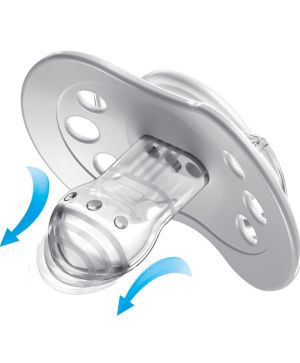 Силиконова динамична залъгалка Lovi, Salt & Pepper, 2 бр, 6-18м	